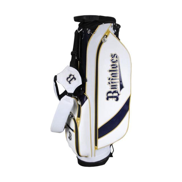 オリックスバファローズ OBCB-3452 7.5型スタンドバッグ ホワイト  スタンド型 キャディバッグ 47インチ対応 2.6kg ORIX Buffaloes LEZAX