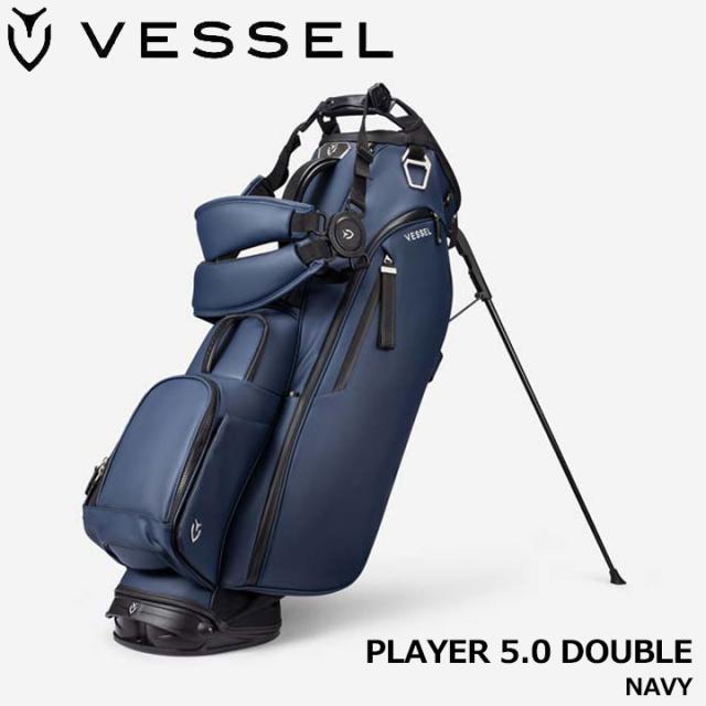 VESSEL プレイヤー3.0スタンドキャディバック 8.5型ネイビー VESSEL プレイヤー3.0スタンドキャディバック 8.5型ネイビー×ホワイト