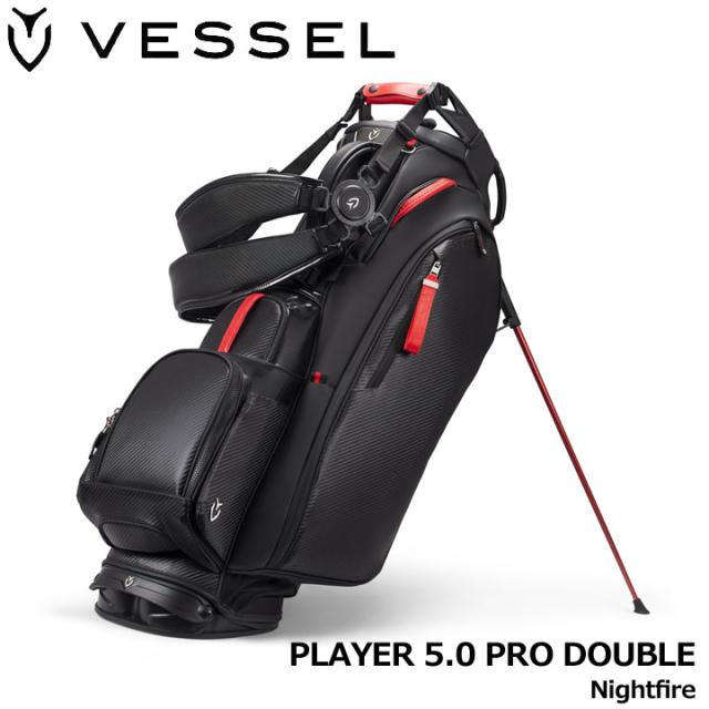 ベゼル プレイヤー5.0 プロ スタンド キャディバッグ ダブルストラップ ナイトファイア 9.5型 約4.2Kg PLAYER 5.0 PRO STAND Nightfire DOUBLE VESSEL 即納