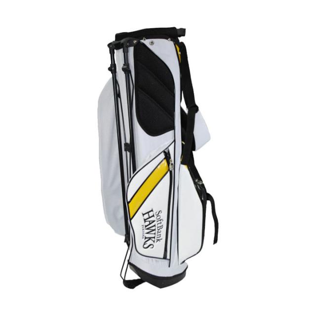 【2025モデル】ソフトバンクホークス SBCB-3446 7.5型スタンドバッグ ホワイト  スタンド型 キャディバッグ 47インチ対応 2.6kg SoftBank HAWKS LEZAX