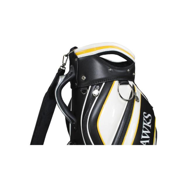 【2025モデル】ソフトバンクホークス SBCB-5436 9.5型キャディバッグ ブラック  カート型 47インチ対応 3.8kg SoftBank HAWKS LEZAX