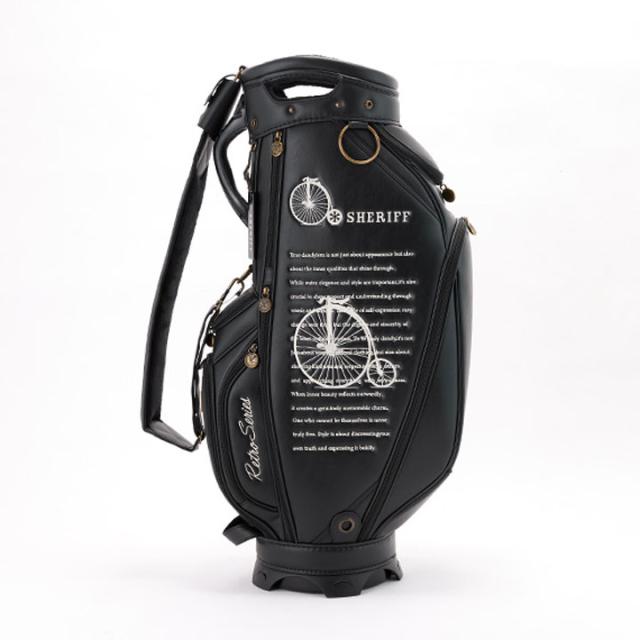 【2025モデル】シェリフ SFR-001CB レトロシリーズ キャディバッグ ブラック 9.5型 3.8kg カート型  100本限定 RETRO SERIES SHERIFF