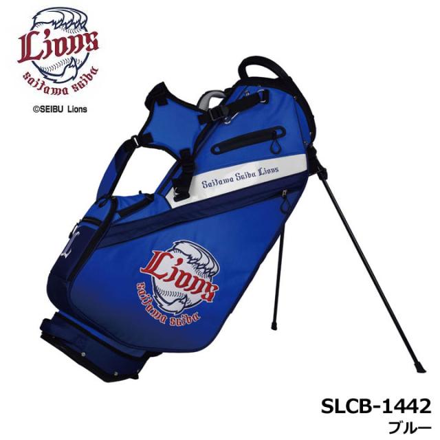 埼玉西武ライオンズ SLCB-1442 9.5型スタンドバッグ ブルー  スタンド型 キャディバッグ 48インチ対応 2.9kg SAITAMA SEIBU LIONS LEZAX