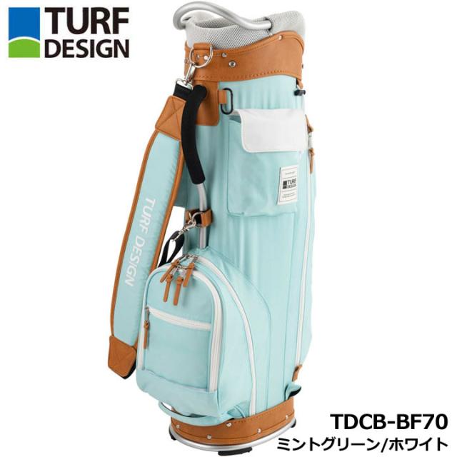 ターフデザイン TDCB-BF70 キャディバッグ ミントグリーン/ホワイト  軽量 カート型 メンズ レディース 9.5型 47インチ対応 2.9kg TURF DESIGN 朝日ゴルフ