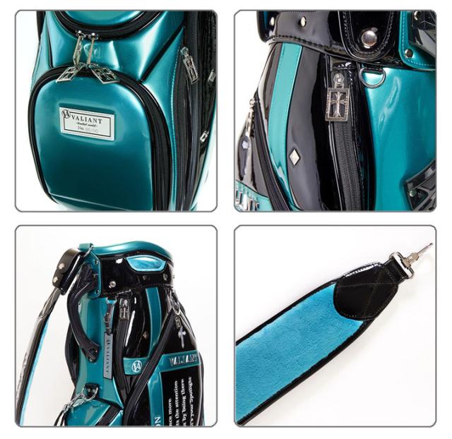 【2025モデル】シェリフの姉妹ブランド！ヴァリアント VAA-005CB アクセコレクション キャディバッグ ブラック×ターコイズ 9.5型 3.8kg カート型  100本限定 ACCE COLLECTION VALIANT