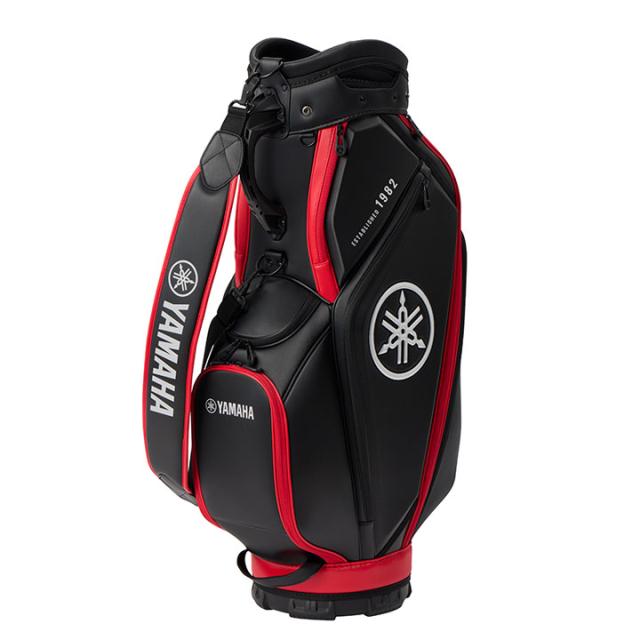 【2026モデル】ヤマハ Y26CBMBKRD ミドルサイズキャディバッグ ブラック×レッド  9.5型 47インチ対応 3.8kg YAMAHA 20p