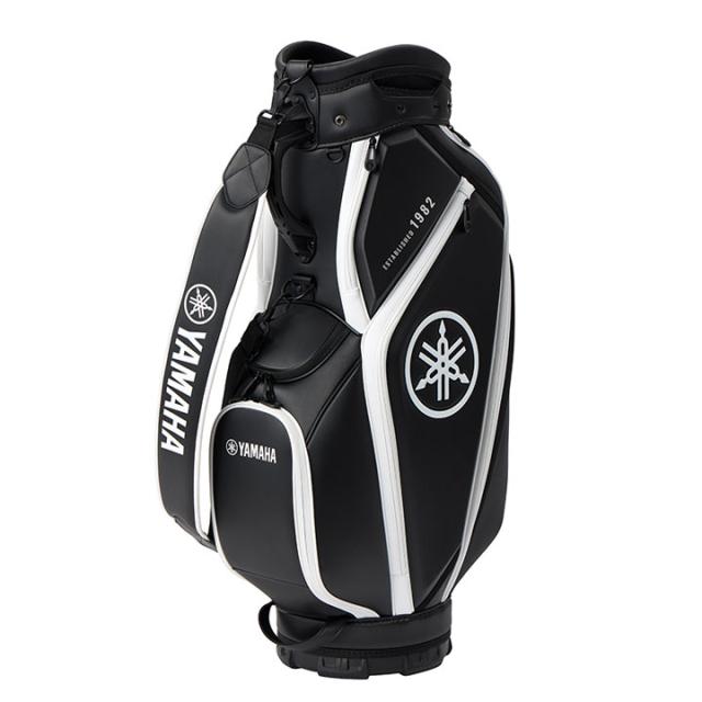 【2026モデル】ヤマハ Y26CBMBKW ミドルサイズキャディバッグ ブラック×ホワイト  9.5型 47インチ対応 3.8kg YAMAHA 20p