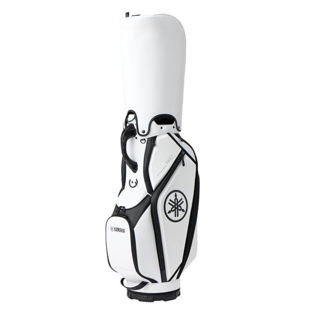 【2026モデル】ヤマハ Y26CBMWBK ミドルサイズキャディバッグ ホワイト×ブラック  9.5型 47インチ対応 3.8kg YAMAHA 20p
