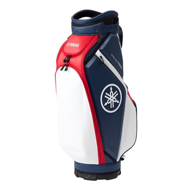 【2026モデル】ヤマハ Y26CBMWRDNV ミドルサイズキャディバッグ ホワイト×レッド×ネイビー  9.5型 47インチ対応 3.8kg YAMAHA 20p