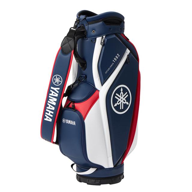 【2026モデル】ヤマハ Y26CBMWRDNV ミドルサイズキャディバッグ ホワイト×レッド×ネイビー  9.5型 47インチ対応 3.8kg YAMAHA 20p