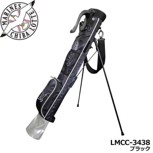 千葉ロッテマリーンズ LMCC-3438 ラウンドスタンドバッグ ブラック  クラブケース 5~6本用 ゴルフ CHIBA LOTTE MARINES LEZAX
