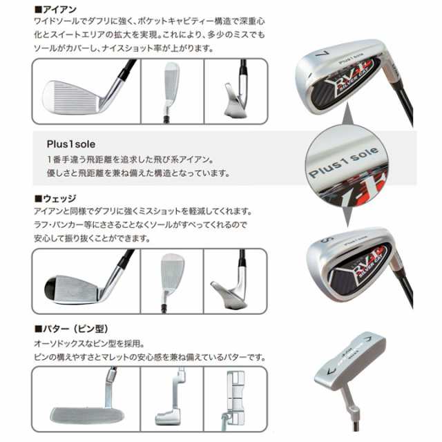 リンクス シルバーキャット RV-F ゴルフクラブセット 10本組 (1W,3W,UT