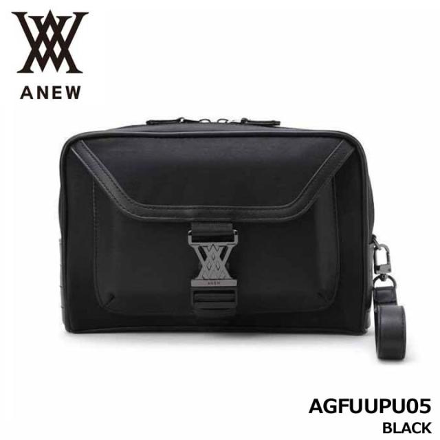 アニュー AGFUUPU05 UNI ユーティリティ ポーチバッグ ブラック  UNI UTILITY POUCH BAG BLACK ANEW