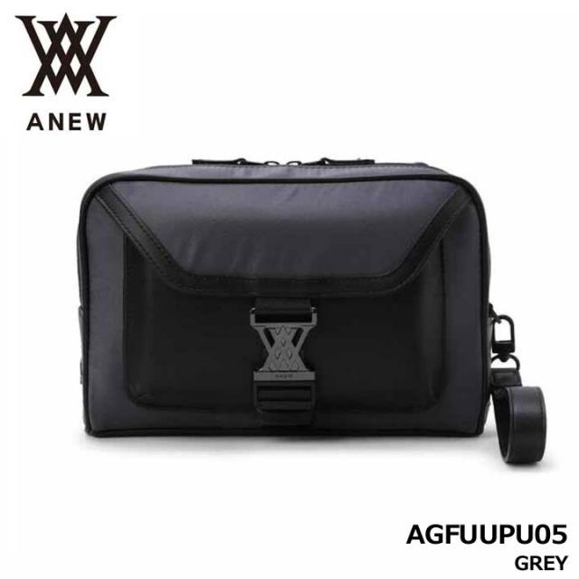 アニュー AGFUUPU05 UNI ユーティリティ ポーチバッグ グレー  UNI UTILITY POUCH BAG GREY ANEW