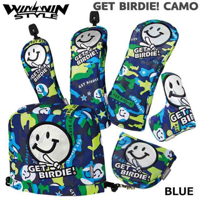 【2023モデル】ウィンウィンスタイル ゲット バーディ カモ ヘッドカバー ブルー WINWIN STYLE GET BIRDIE! CAMO  HEAD COVER｜au PAY マーケット