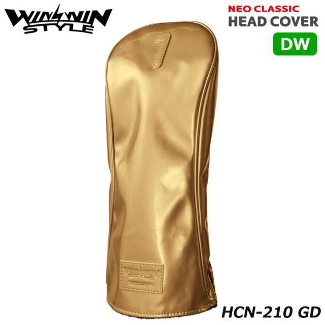 ウィンウィンスタイル HCN-210 (ゴールド)  ネオクラシック ドライバー用 ヘッドカバー(460cc対応) WINWIN STYLE NEO CLASSIC HEAD COVER