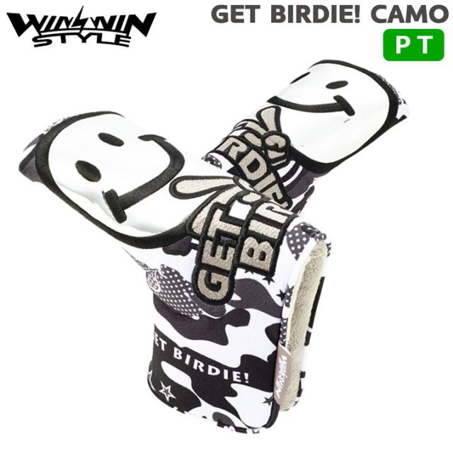 ウィンウィンスタイル PCBP-100 ゲット バーディ カモ(WH)  パター用 ヘッドカバー  (ブレード型) WINWIN STYLE GET BIRDIE! CAMO HEAD COVER