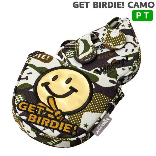 ウィンウィンスタイル PCMP-101 ゲット バーディ カモ(KH)  パター用 ヘッドカバー  (マレット型) WINWIN STYLE GET BIRDIE! CAMO HEAD COVER