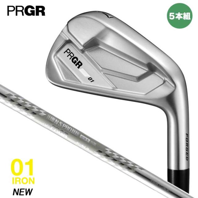 【2026モデル】プロギア 01 アイアンセット 5本組（#6〜9、P）　シャフト：スペックスチール3 Ver.2 スチール PRGR 01 IRON　20p