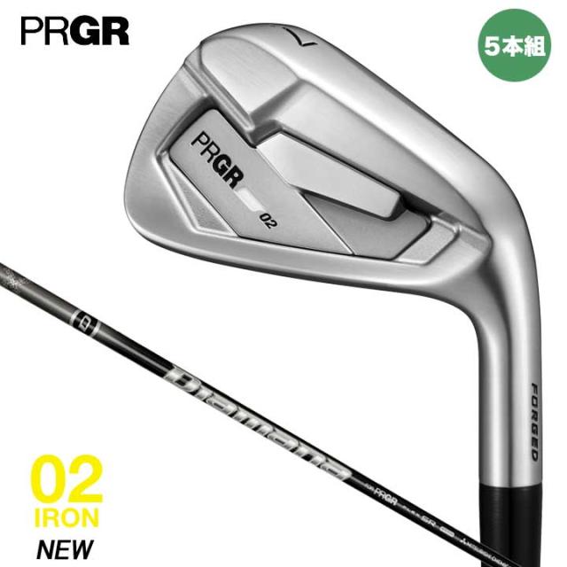 【2026モデル】プロギア 02 アイアンセット 5本組（#6〜9、P）　シャフト：Diamana M FOR PRGR カーボン　PRGR 02 IRON　20p
