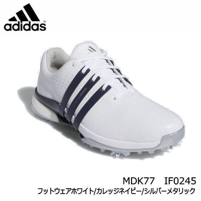 アディダス  MDK77-IF0245 ツアー360 24 メンズ スパイク ゴルフシューズ フットウェアホワイト/カレッジネイビー/シルバーメタリック adidas 10p