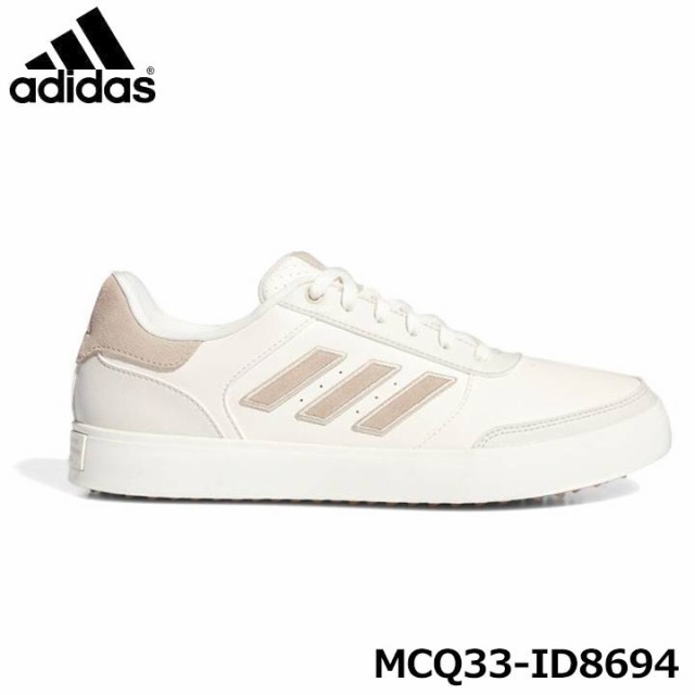 アディダス  MCQ33-ID8694 レトロクロス 24 メンズ スパイクレス ゴルフシューズ チョークホワイト/ワンダーベージュ/オービットグレー adidas 10pの通販は