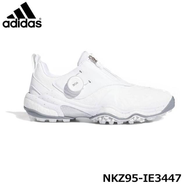 アディダスゴルフ ウィメンズ コードカオス25 ボア NKZ95  IE3447 フットウェアホワイト/シルバーMET/グレーツー スパイクレス ゴルフシューズ レディース adidas GOLF