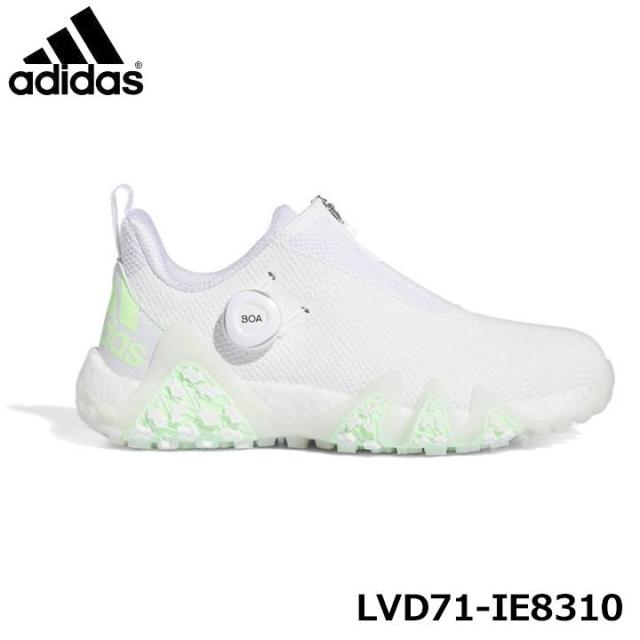 アディダス ウィメンズ コードカオス22 BOA  ボア  IE8310 フットウェアホワイト/グリーンスパーク/クリスタルホワイト LVD71  ゴルフシューズ レディース adidas GOLF