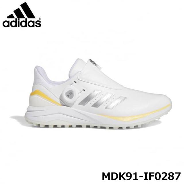 アディダス ウィメンズ ソーラーモーション ボア 24 IF0287 フットウェアホワイト/シルバーメタリック/セミスパーク MDK91  ゴルフシューズ レディース adidas GOLF 10p
