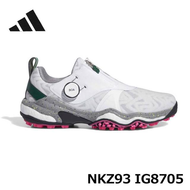 【オマケ付！】アディダスゴルフ NKZ93 コードカオス25 ボア IG8705 ホワイト/コアブラック/カレッジグリーン シューズ スパイクレス CODECHAOS 25 adidas GOLF