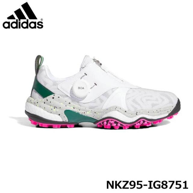アディダスゴルフ ウィメンズ コードカオス25 ボア NKZ95  IG8751 フットウェアホワイト/シルバーMET/カレッジグリーン スパイクレス ゴルフシューズ レディース adidas GOLF