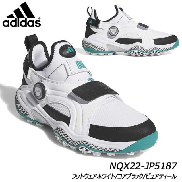 adidas BOA ゴルフシューズ ホワイト/グリーン adi-20240308-001.jpg