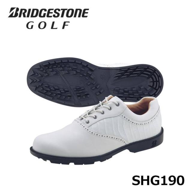 ブリヂストンゴルフ SHG190 ゼロ・スパイク バイター ツアー（天然皮革） メンズゴルフ スパイクレスシューズ BRIDGESTONE GOLF 10P