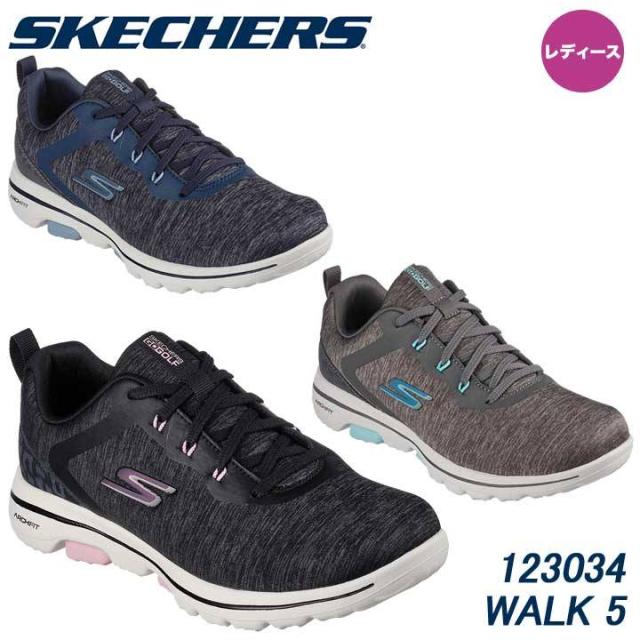 【レディース】スケッチャーズ 123034 ウォーク5 スパイクレス ゴルフシューズ 日本正規品 SKECHERS GO GOLF WALK 5 20p