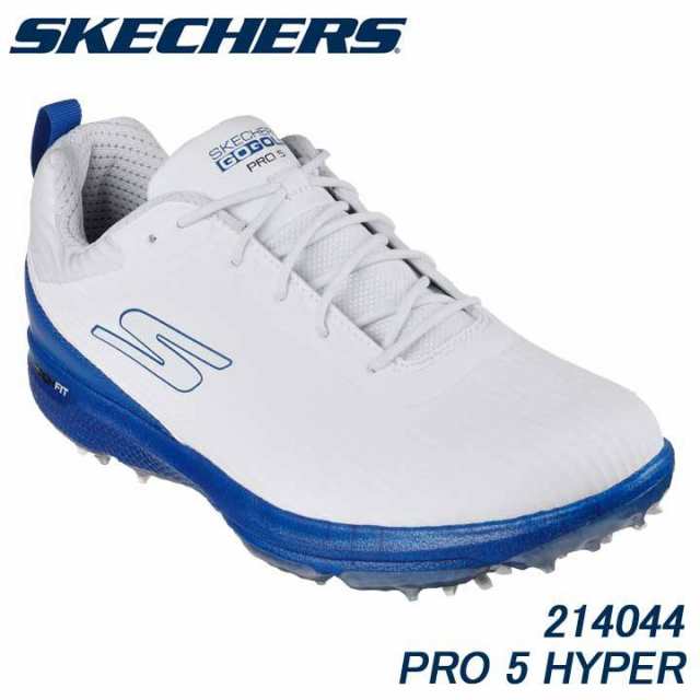 【2022モデル】スケッチャーズ 214044 プロ5 ハイパー ゴルフシューズ ホワイト/ブルー 日本正規品 SKECHERS GO GOLF PRO 5 HYPER WHBL 即納の通販は