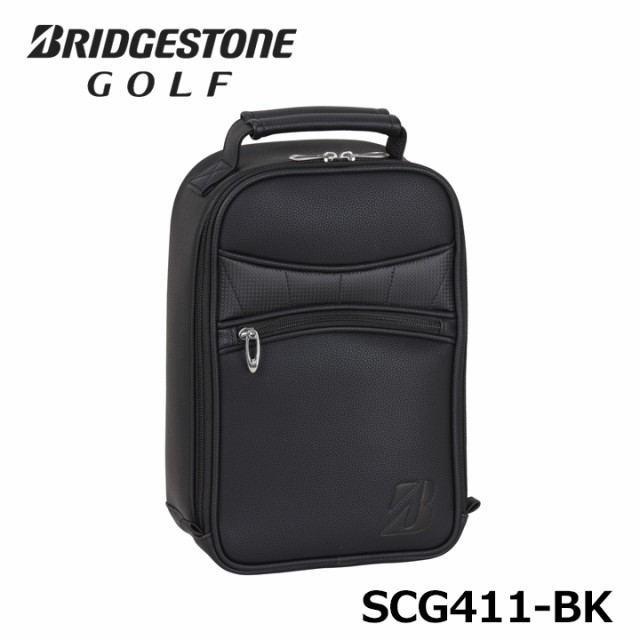 ブリヂストンゴルフ シューズケース SCG411 BK 黒 ブラック 合皮 ポケット付き BRIGESTONE GOLF 10pの通販は