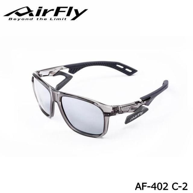 【正規販売店】エアフライ AF-402 C-2 普段使い向け スポーツサングラス フレーム/クリアアッシュ レンズ/ライトグレー ジゴスペック ZYGOSPEC AirFly 10p