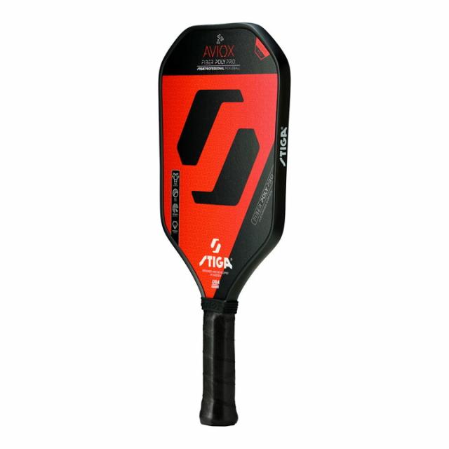 スティガ 3201-0005-00 アビオックス ファイバーポリ プロ レッド 10.5mm ピックルボール パドル Pickleball Paddle Aviox Fiber Poly Pro Red STIGA