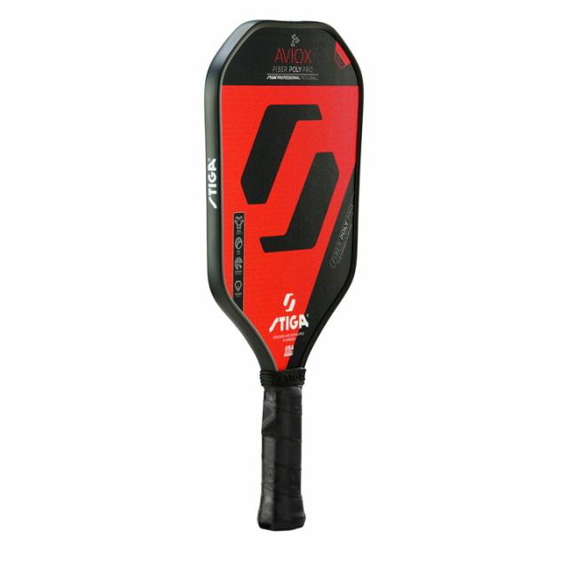 スティガ 3201-0005-00 アビオックス ファイバーポリ プロ レッド 10.5mm ピックルボール パドル Pickleball Paddle Aviox Fiber Poly Pro Red STIGA