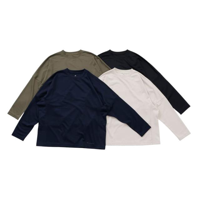 チャンピオン C3-CS490 リカバリーウェア ロングスリーブTシャツ ネイビー(370)  長袖 RECOVERY WEAR NAVY 25FW Champion 10p_7