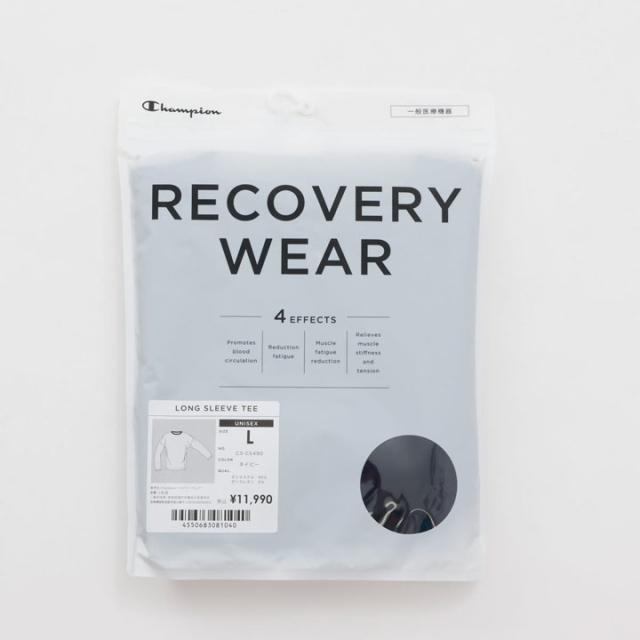 チャンピオン C3-CS490 リカバリーウェア ロングスリーブTシャツ ネイビー(370)  長袖 RECOVERY WEAR NAVY 25FW Champion 10p_5