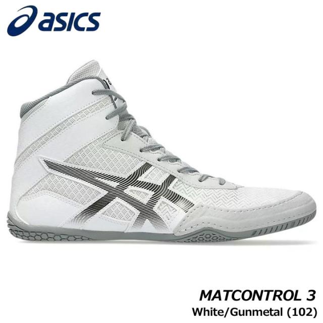 アシックス 1081A053 MATCONTROL 3 カラー:White/Gunl(102)  幅:STANDARD レスリング メンズ シューズ asics 20p