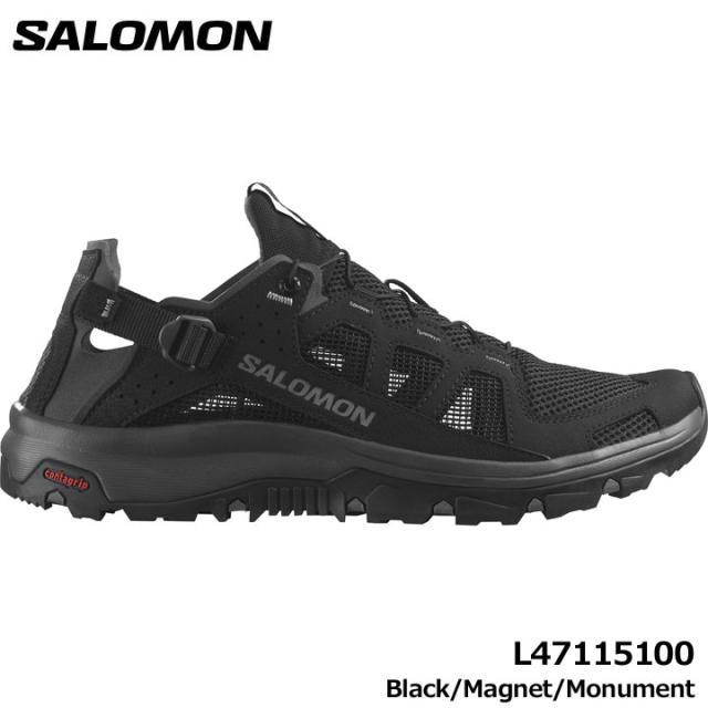 サロモン L47115100 TECHAMPHIBIAN 5 お水シューズ メンズ Black/Magnet/Monument 水陸両用 スニーカーサンダル SALOMON 即納