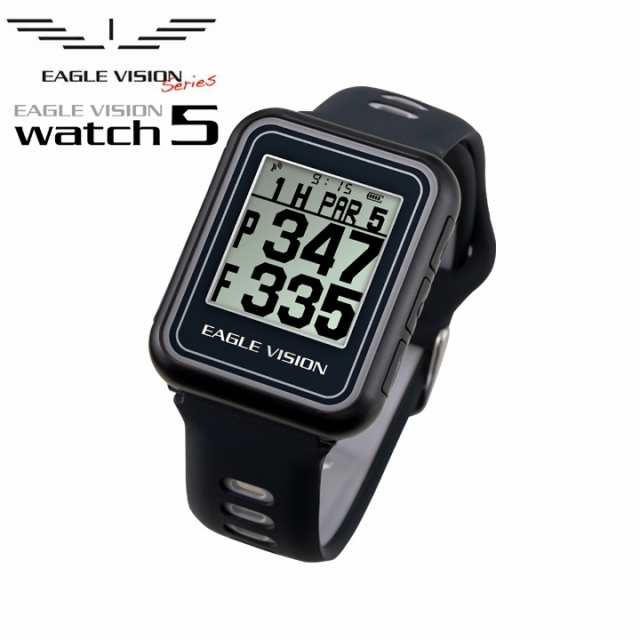 33%OFF！【正規販売店】EAGLE VISION イーグルビジョン WATCH5 ウォッチ5 ブラック 腕時計タイプ 高精度GPSゴルフナビ  EV-019 BLACK 高低｜au PAY マーケット