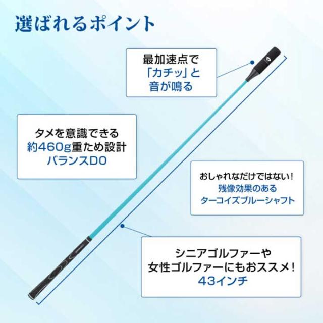 ダイヤゴルフ TR-5002 TB ダイヤスイングプロツアーTB (43インチ) ターコイズブルー ゴルフ トレーニングギア 練習器具 飛距離アップ DAIYA GOLF 20P_2