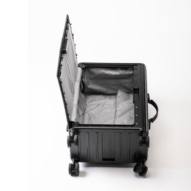 &amp;.FLAT アンドフラット 折り畳みキャリーケース メタリックカラー ブラック 35L FL14-4-00001 CARRY CASE METALLIC COLOR BLACK_10