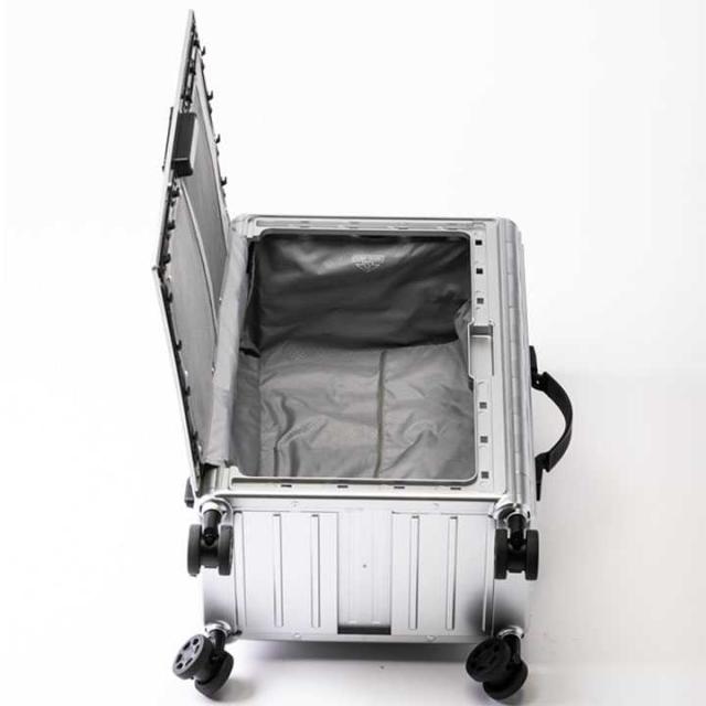 &.FLAT アンドフラット 折り畳みキャリーケース メタリック