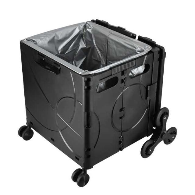 &.FLAT アンドフラット 折り畳みコンテナ キャリーケース レンジャー ブラック Lサイズ 48L FR01-48L CARRY CASE Ranger BLACK_6