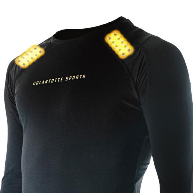 【正規販売店】コラントッテSPORTS PRO ウェア トップス ロング ブラック×ゴールド コラントッテスポーツ プロ 磁気ウェアS16020 長袖 医療機器 磁気ウェア 筋肉痛解消 血行改善 冷え性 磁石 磁気 有名スポーツ選手使用 メンズ レディース DBDAA Colantotte Sports pro_3