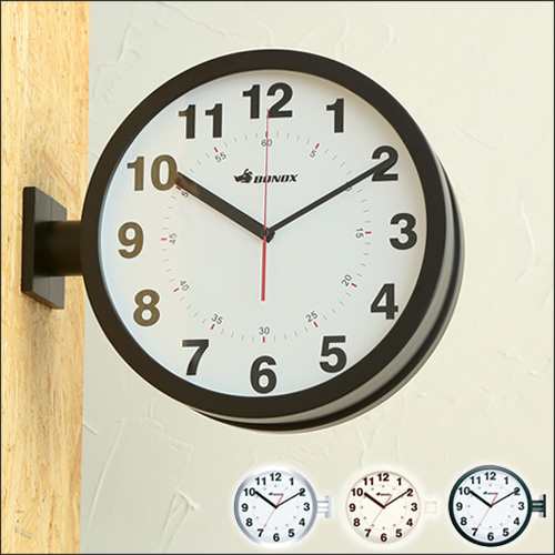 【特典付】掛け時計 BONOX DULTON ダルトン DOUBLE FACE WALL CLOCK S82429 両面時計 大きめ 静音 アナログ おしゃれ 見やすい 新築祝い